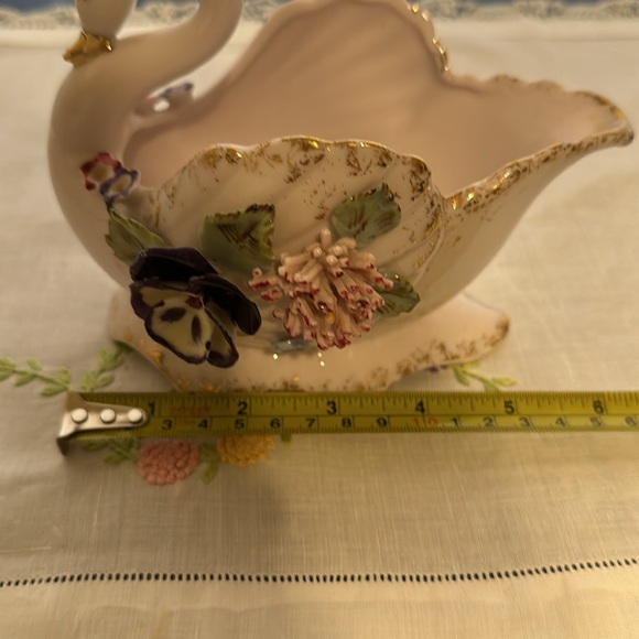 Vintage Pink Swan Planter Japan - Picture 11 of 12